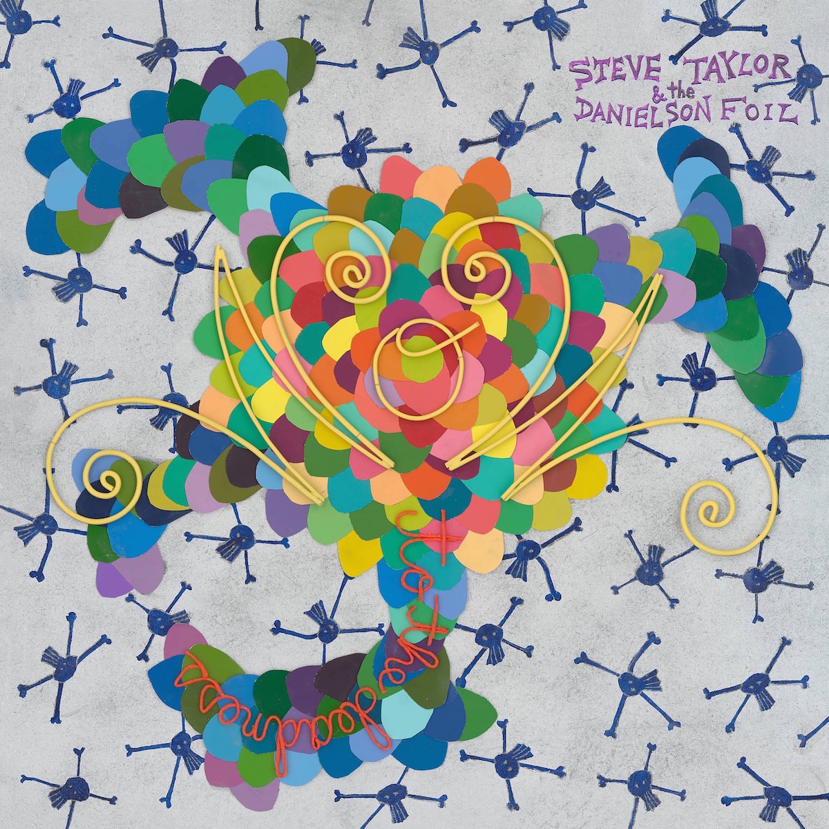 Album Art of Steve Taylor and The Danielson Foil's Wow To The Deadness EP - On a grey backgrounnd, a bunch of four-legged bug drawings are in blue. On top of them, a pile of colored dots of various colors are present, and printed on top of them in a yellow script is 'WOW' in a thin yellow script, where the 'wow' is in the center and the 'O' is a heart shape. Below it in a red script is 'to the deadness'.</body></html>