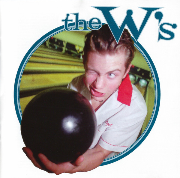 Album Art of The W's's Fourth From The Last album - On a black background, a circular photo is inside a blue border in the middle. The photo is a picture of a young man with a white bowling shirt with a bright red collar holding a black bowling ball up towards the camera, such that the hand and the bowling ball come out of the circle border. The man has his right eye closed but his left eye is open and looking way off to the right. Behind him can be seen bowling lanes.</body></html>
