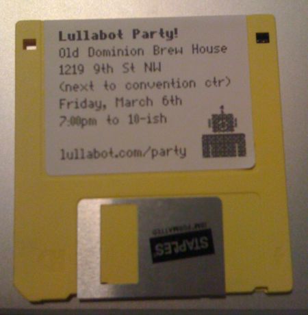 DrupalCon DC Lullabot Floppy Disk Invite